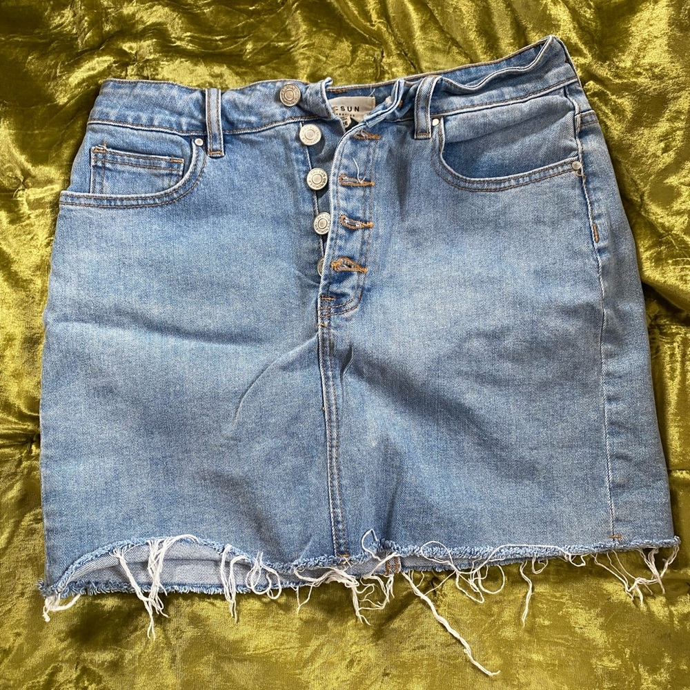 pacsun mini jean skirt